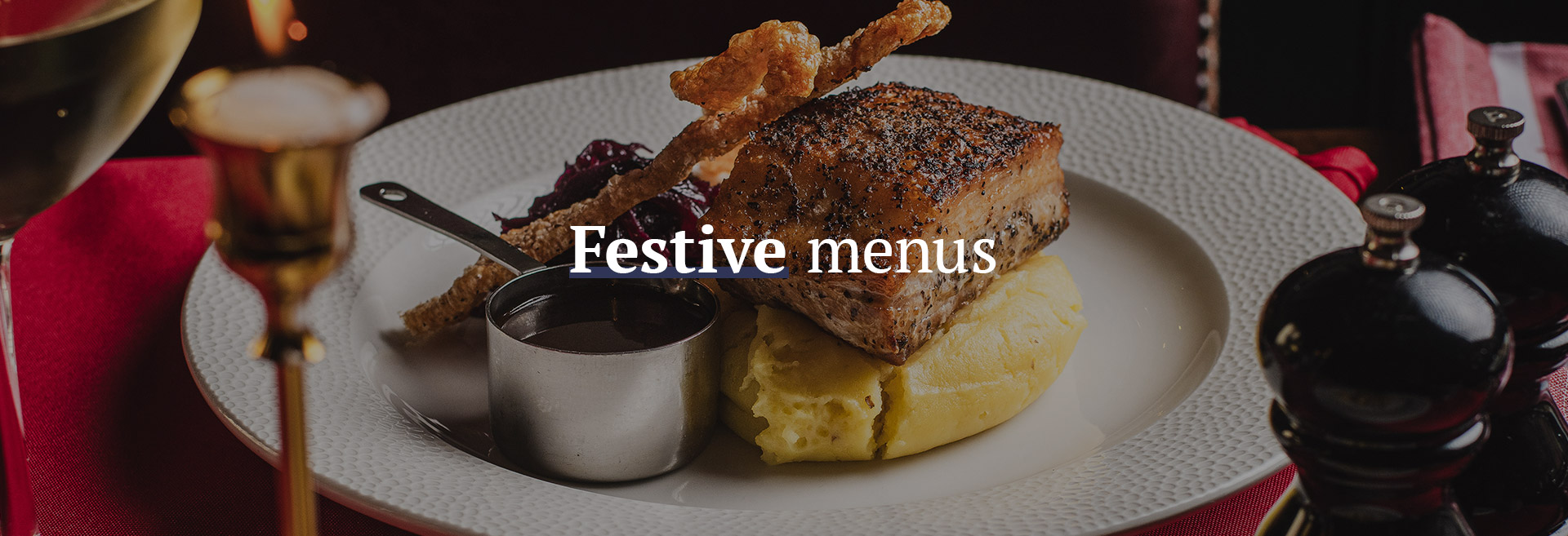 Christmas menu at Dewdrop